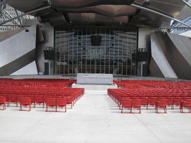 chicago tribune freedom center seating. View from the rear center of