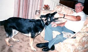 Ilsa with my father-in-law; June, 1993